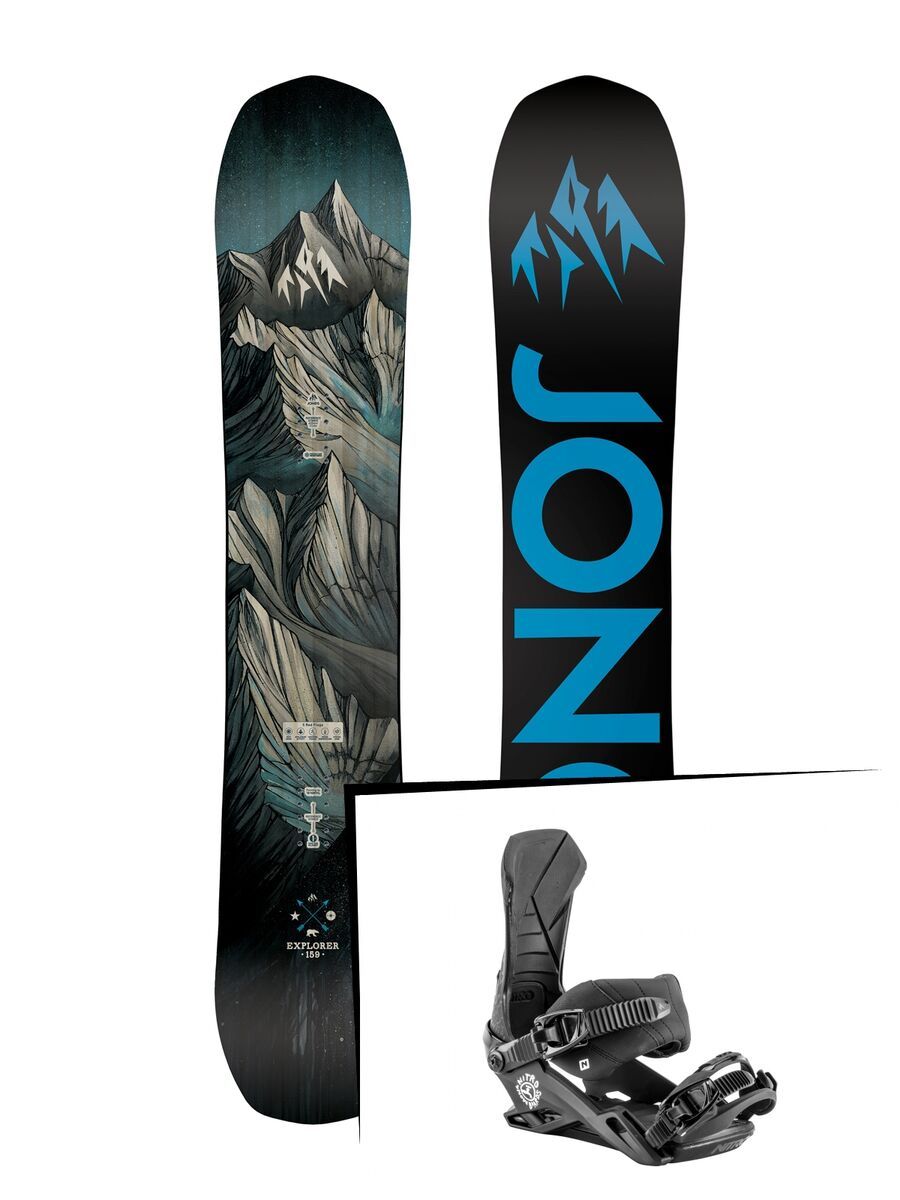 Set: Jones Explorer Wide 2019 + Nitro Team Nitro x drink water - Bild 1