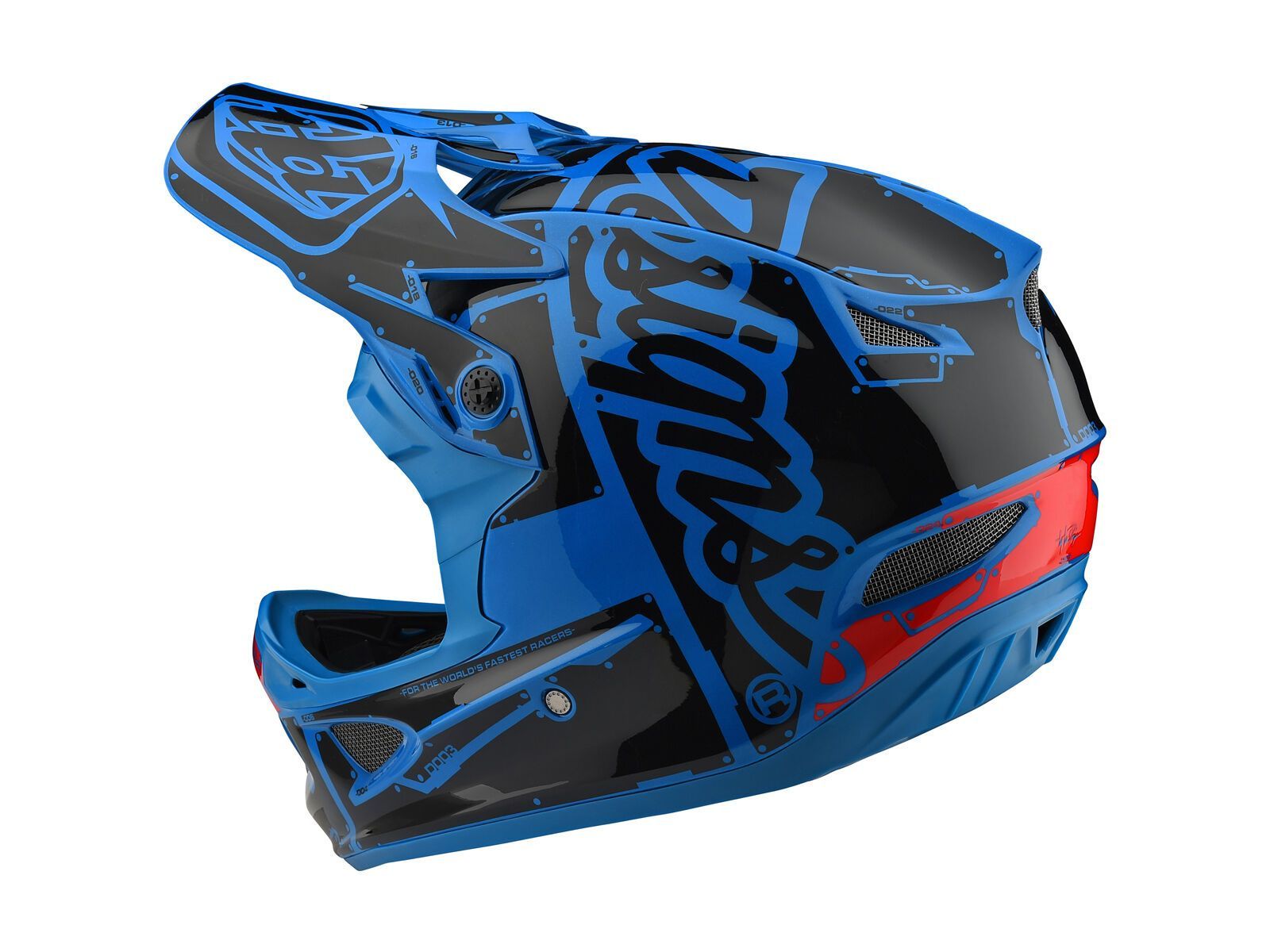 TroyLee Designs D3 Fiberlite Helmet Factory, ocean - Bild 2