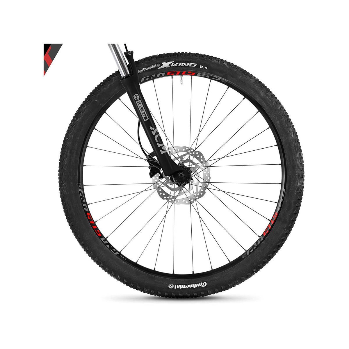 Ghost Hybride Teru PT B3.9 AL, jet black/riot red/urban gray - Bild 2