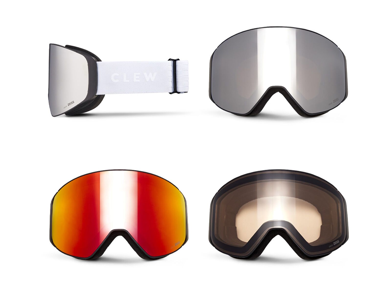 Clew Magnetic Goggle Slim, Silver / white - Bild 1