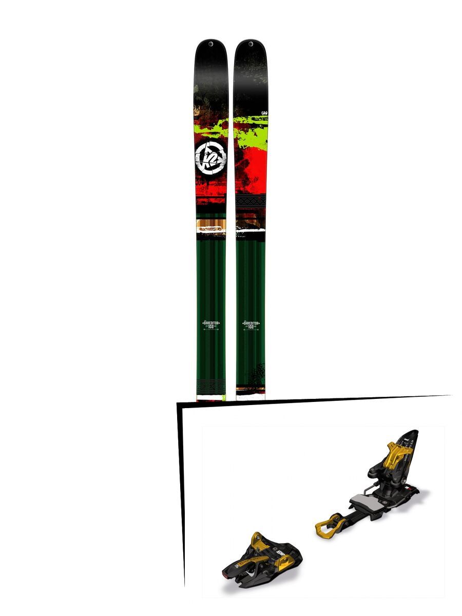 K2 SKI Set: Shreditor 102 2015 + Marker Kingpin 13 - Bild 1