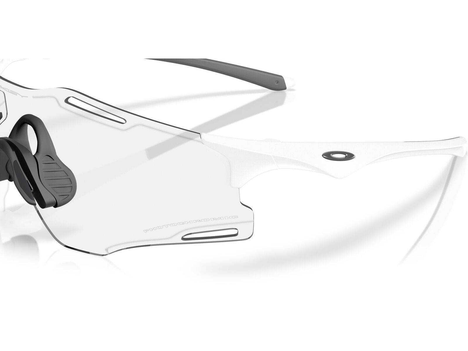 Oakley Cybr Zero Cyber Collection, Clear To Black Iridium Photochromic / matte white - Bild 4