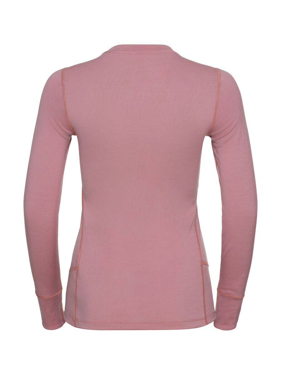 Odlo Women's Natural 100% Merino Warm Baselayer Top, woodrose - Bild 2