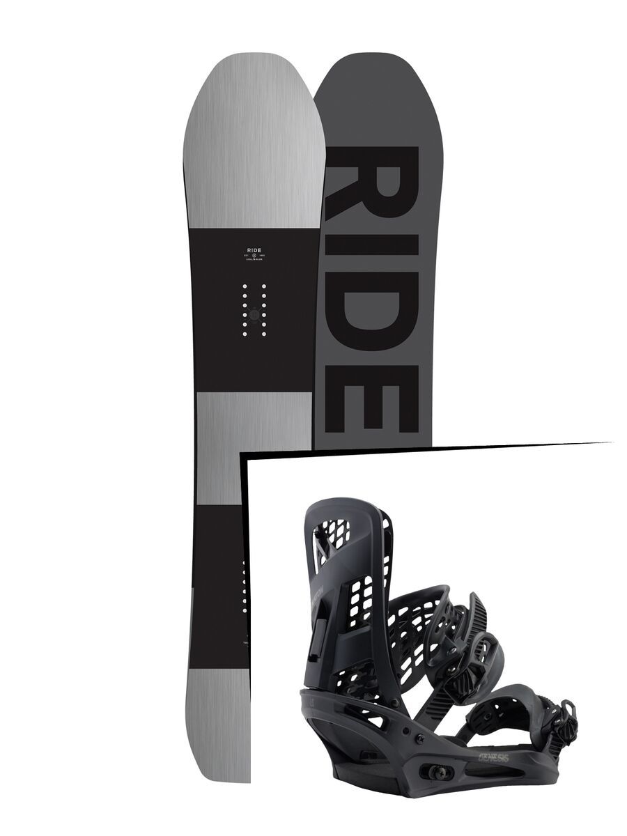 Set: Ride Timeless 2017 + Burton Genesis 2017, black - Snowboardset - Bild 1