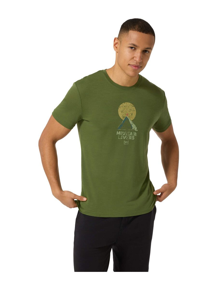 super.natural No Map Tee Herren, chive/various - Bild 3