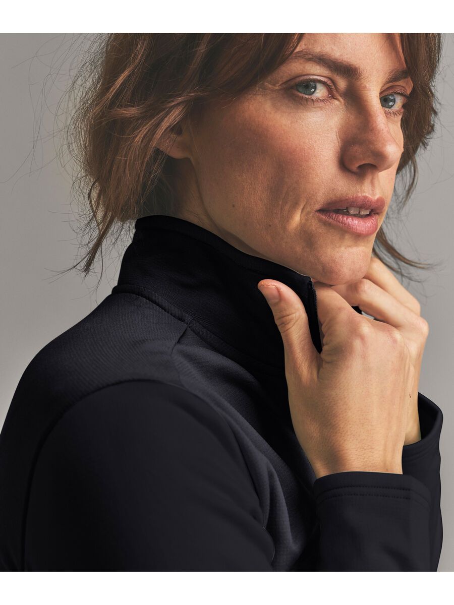 Ortovox Fleece Light Zip Neck W, black raven - Bild 3