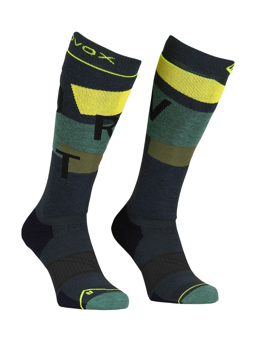 Ortovox Freeride Long Socks Cozy M, black steel - Bild 1