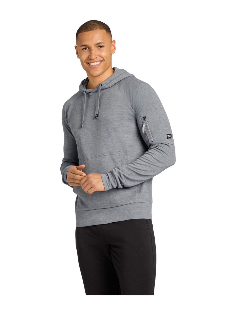 super.natural Favourite Pocket Hoodie Herren, cashmere grey melange - Bild 3