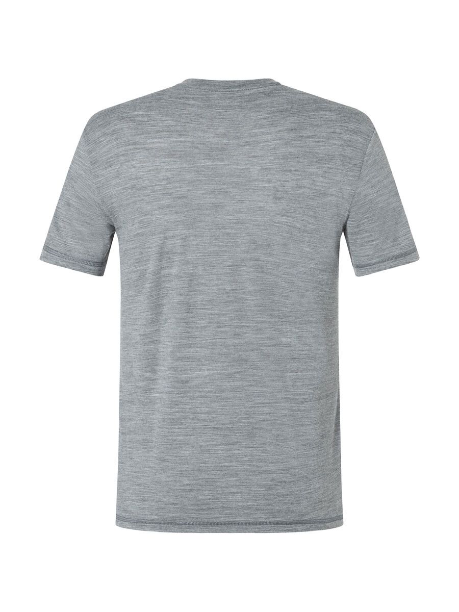 super.natural Logo Tee Herren, cashmere grey melange/chilli - Bild 2