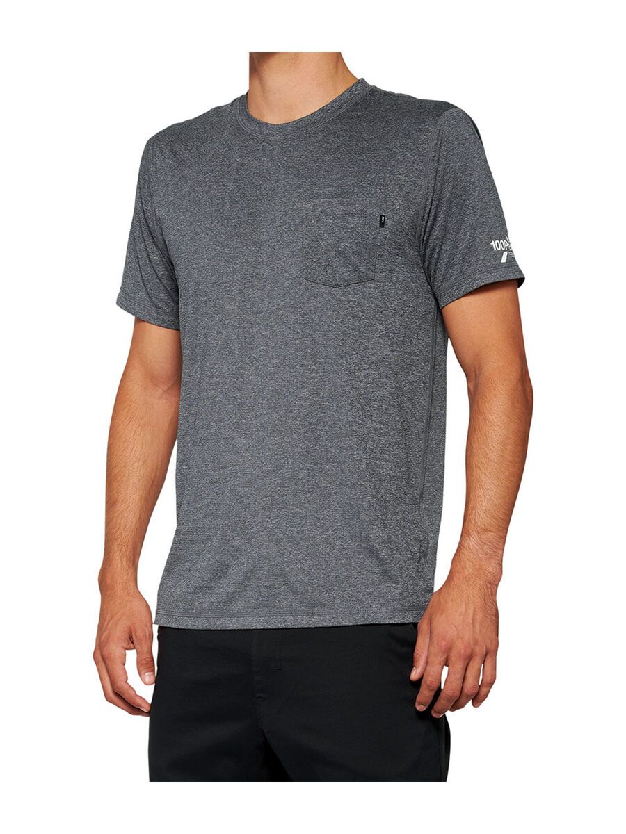 100% Mission Athletic T-Shirt, heather charcoal - Bild 1