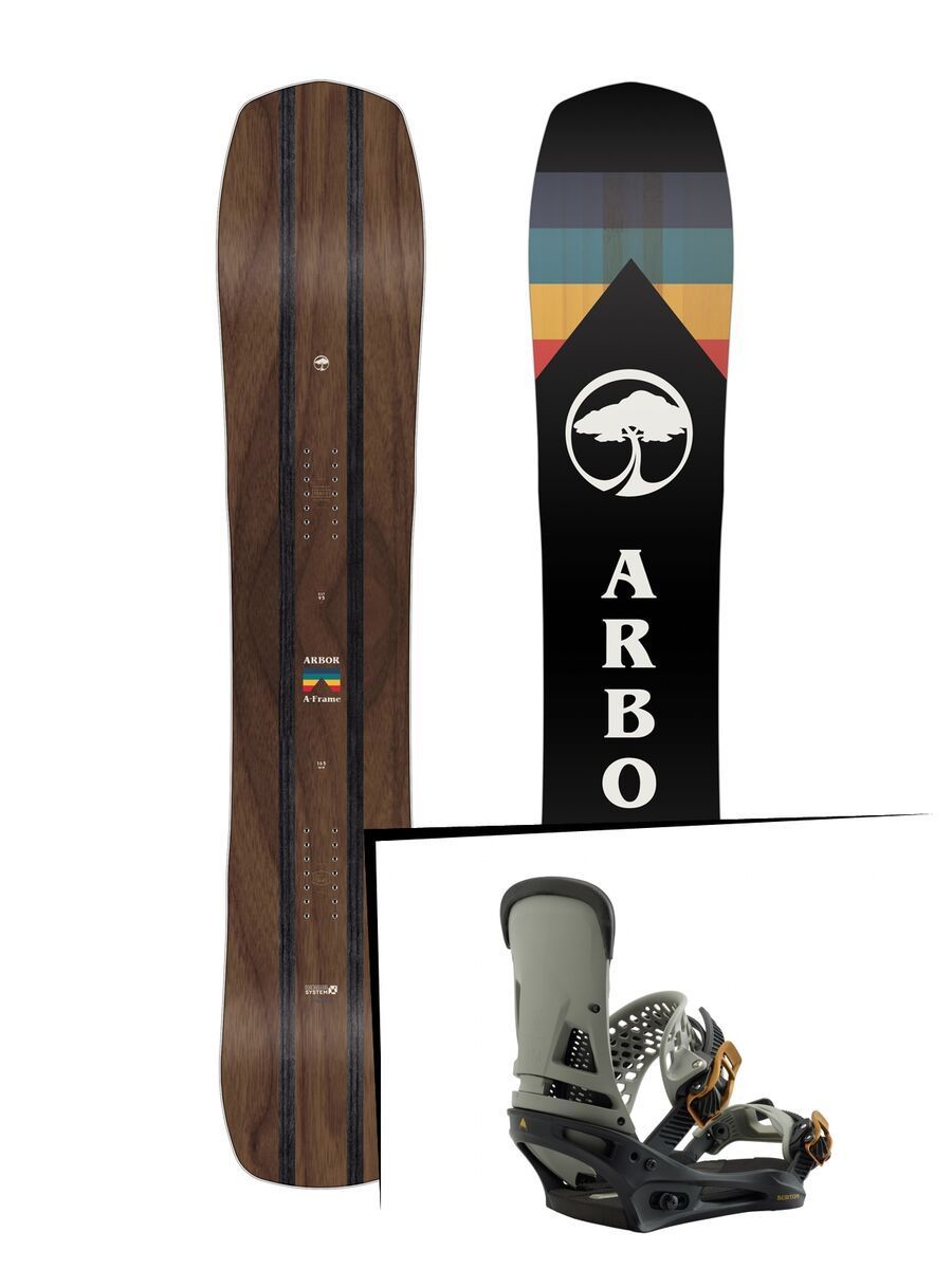 Set: Arbor A-Frame 2019 + Burton Malavita black/gray - Bild 1