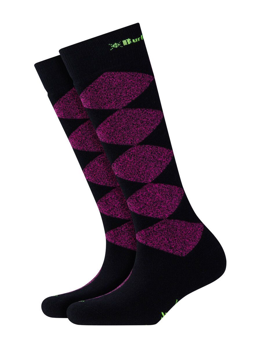 Falke Burlington Snow Rhomb Girl Kniestrümpfe, black - Bild 1