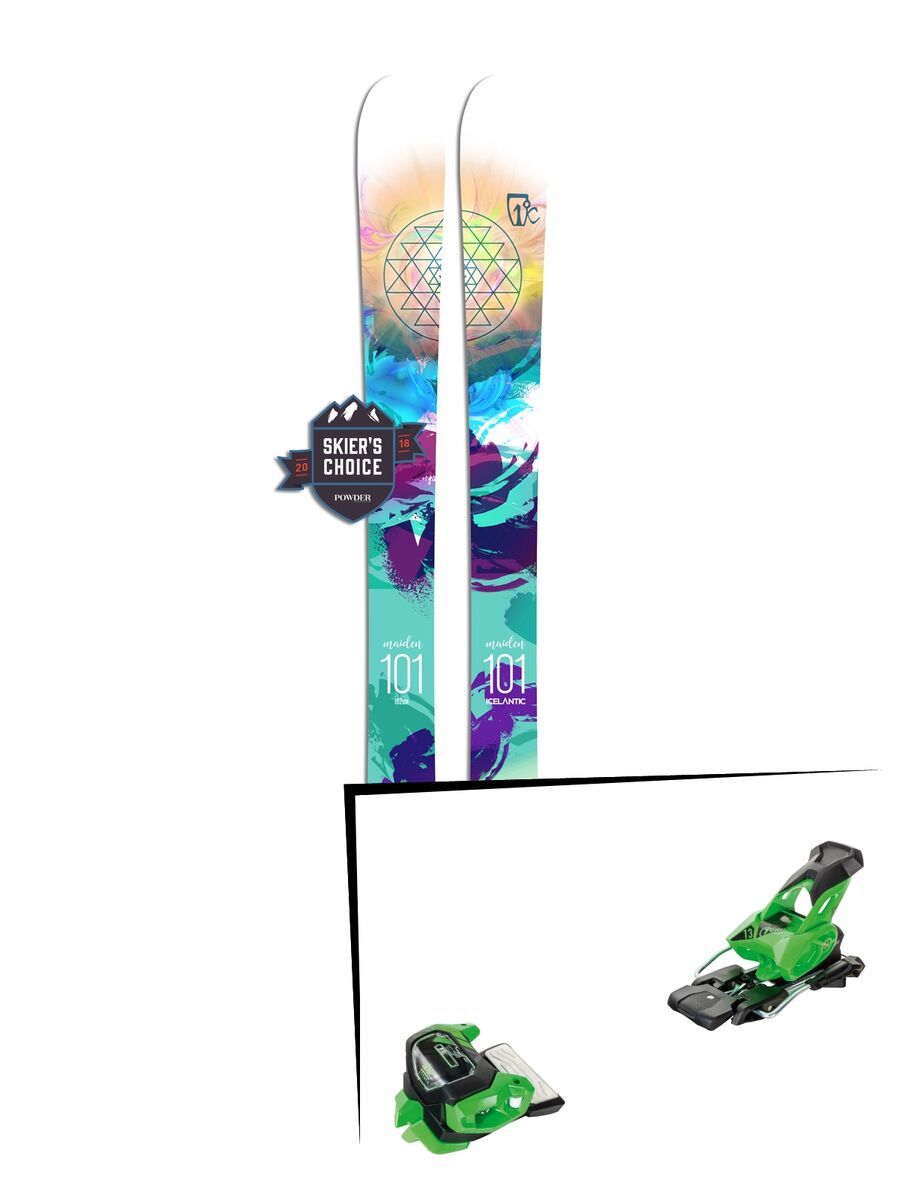 Set: Icelantic Maiden 101 2018 + Tyrolia Attack² 13 GW green - Bild 1
