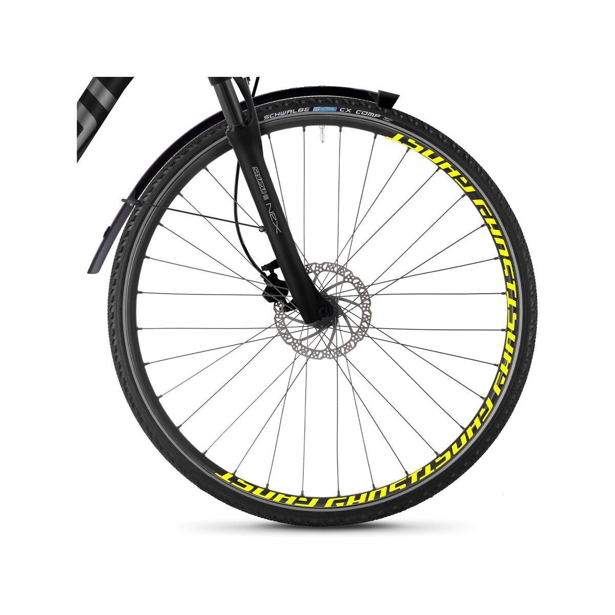 Ghost Square Cross X 3.8 W AL, night black/titanium gray/neon yellow - Bild 2