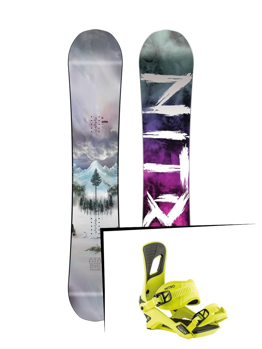 Set: Nitro Beast Nitro x Volcom 2019 + Nitro Rambler muted brights series toxic - Bild 1