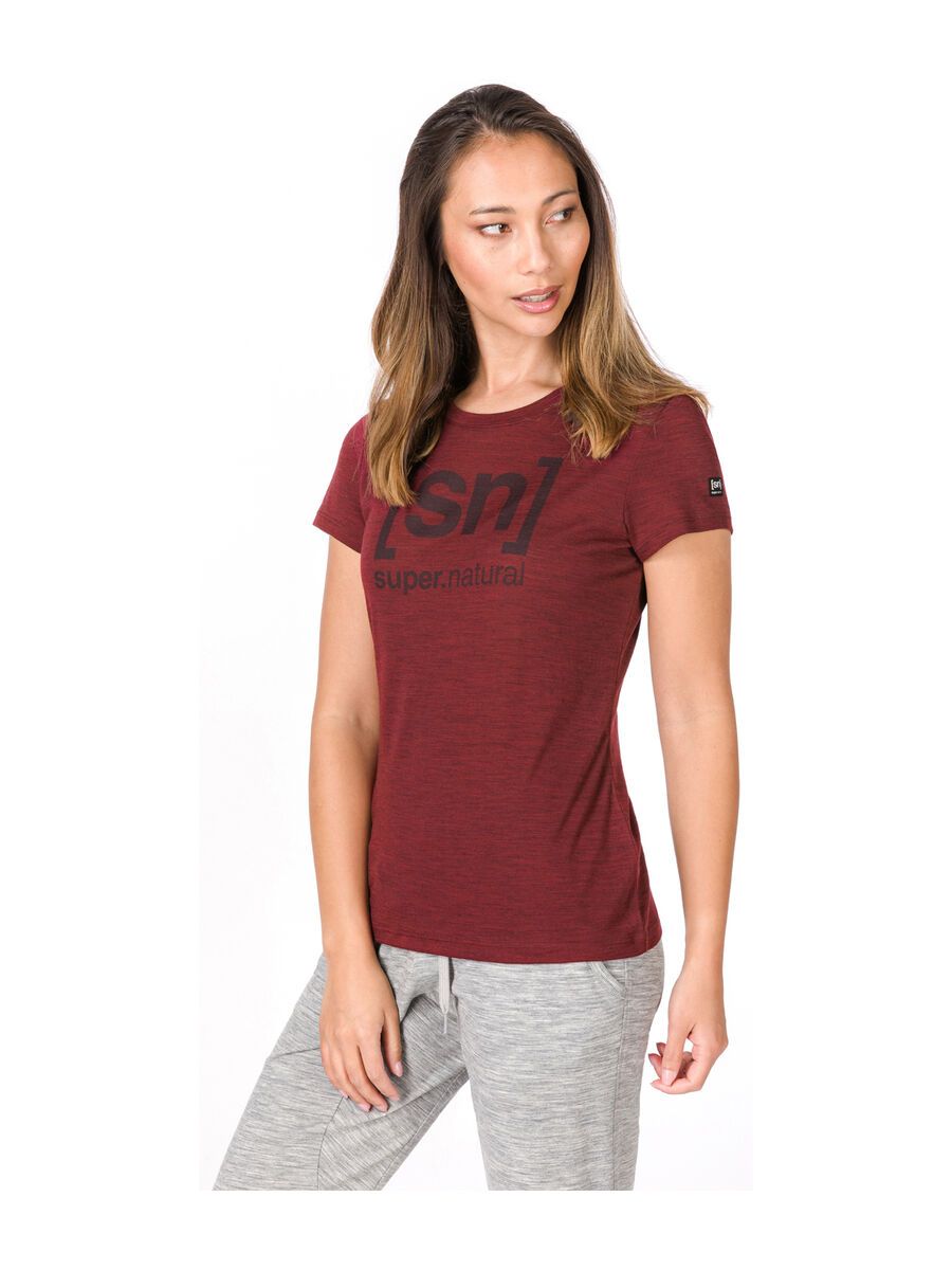 super.natural W Essential I.D. Tee, pomegranate 3d/print - Bild 3