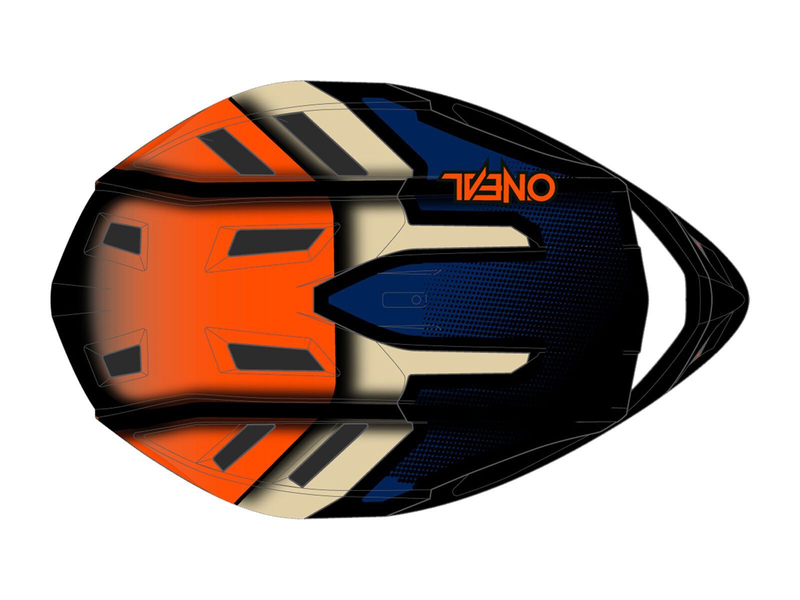 ONeal Backflip Helmet Eclipse, orange/blue - Bild 4