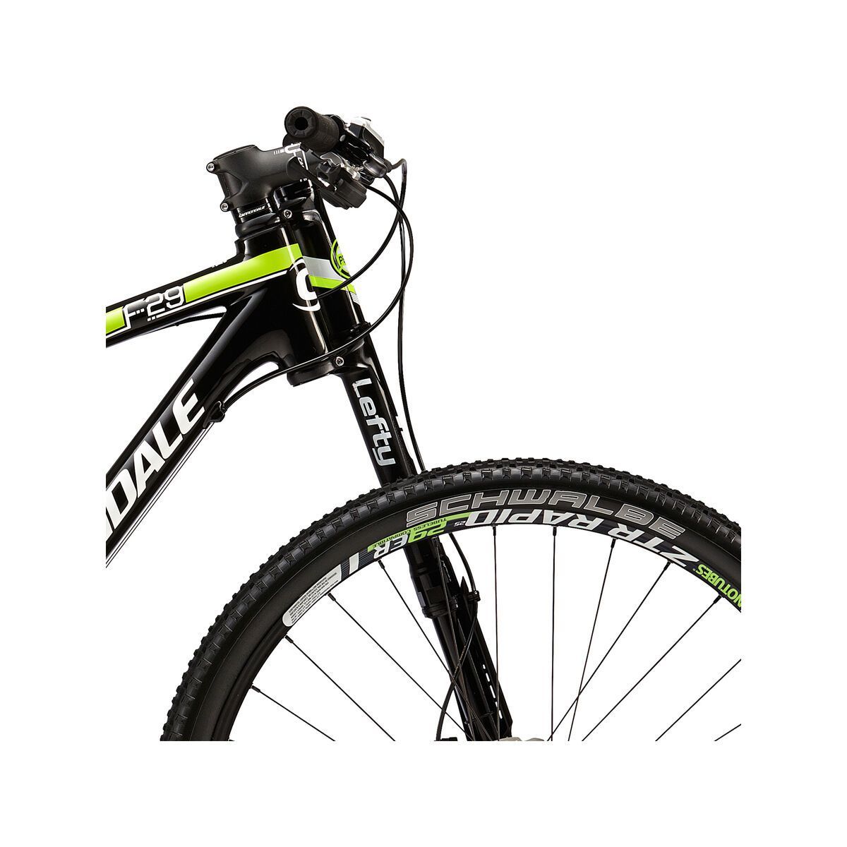 Cannondale F29 Carbon 4, jet black with berzeker green, magnesium white, gloss - Bild 5