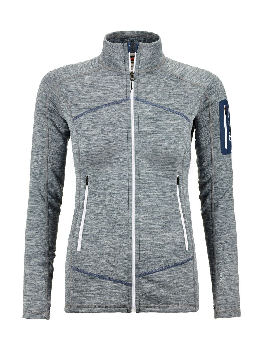 Ortovox Merino Fleece Light Melange Jacket W, grey blend - Bild 1