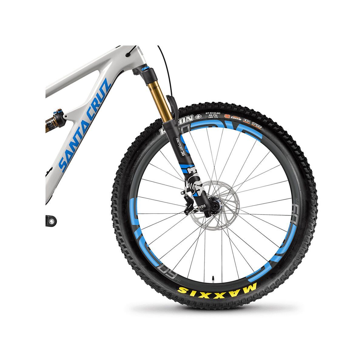 Santa Cruz Hightower CC XX1 ENVE 27.5 Plus, gloss cannery grey and blue - Bild 3