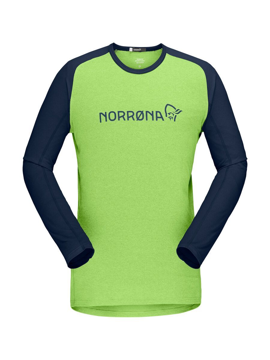 Norrona fjørå equaliser lightweight Long sleeve M's, foliage/indigo night - Bild 1