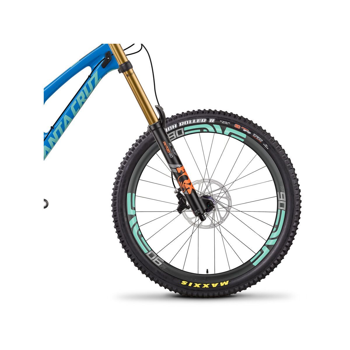 Santa Cruz V10 CC X01 RockShox Vivid Air ENVE, gloss blue and mint - Bild 3