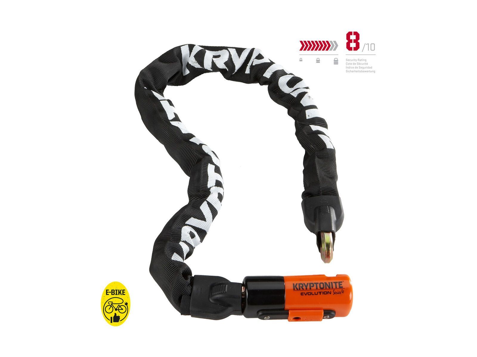 Kryptonite Evolution Series 4 1090 Integrated Chain - 90 cm, orange/schwarz - Bild 2