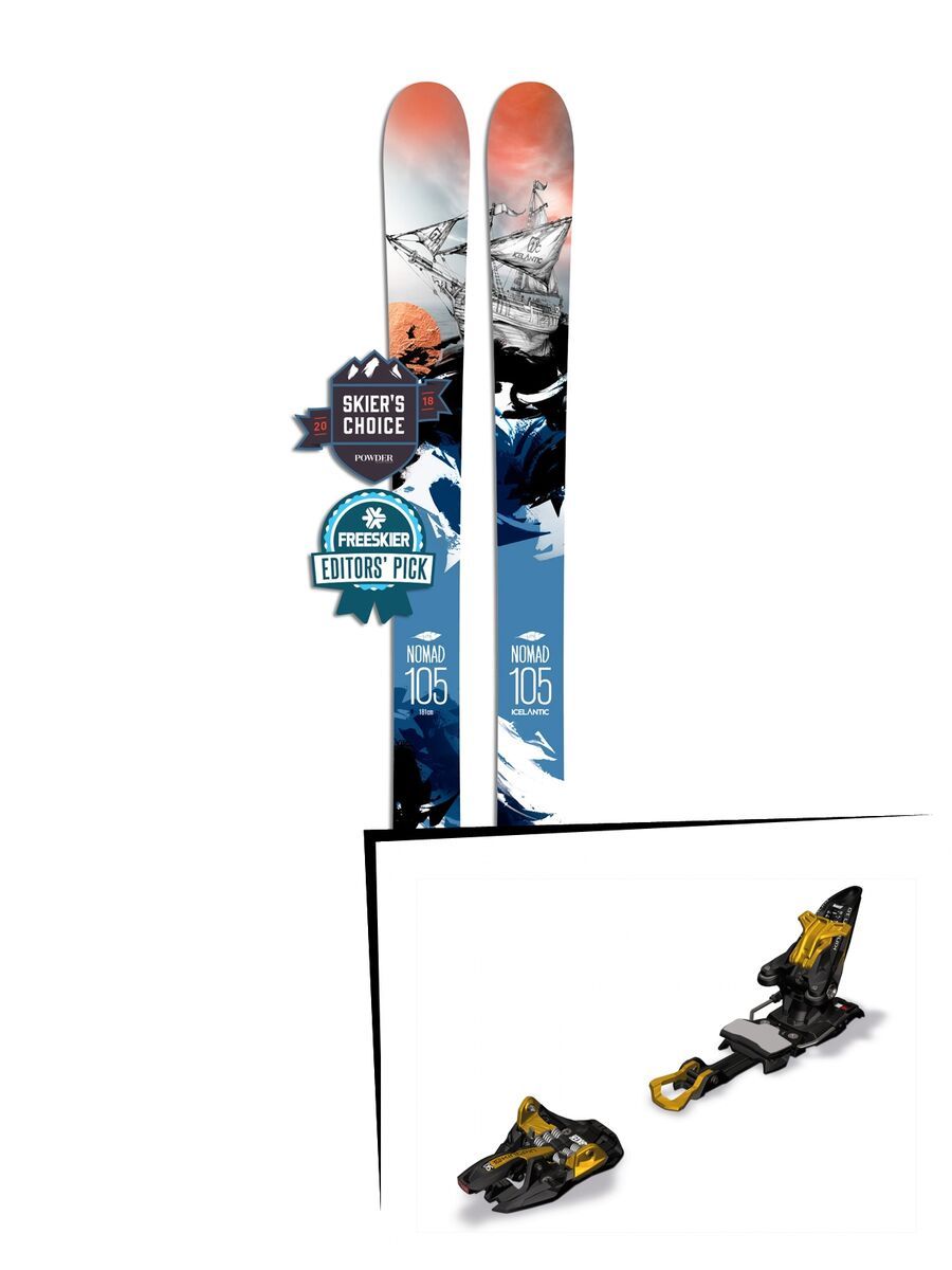 Set: Icelantic Nomad 105 Lite 2018 + Marker Kingpin 10 - Bild 1