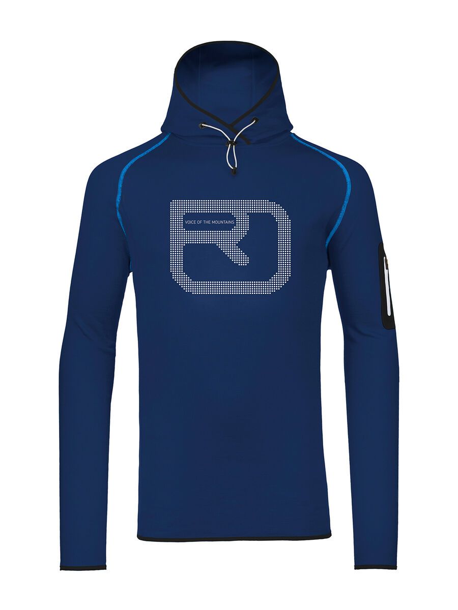 Ortovox Fleece Merino Logo Hoody, strong blue - Bild 1