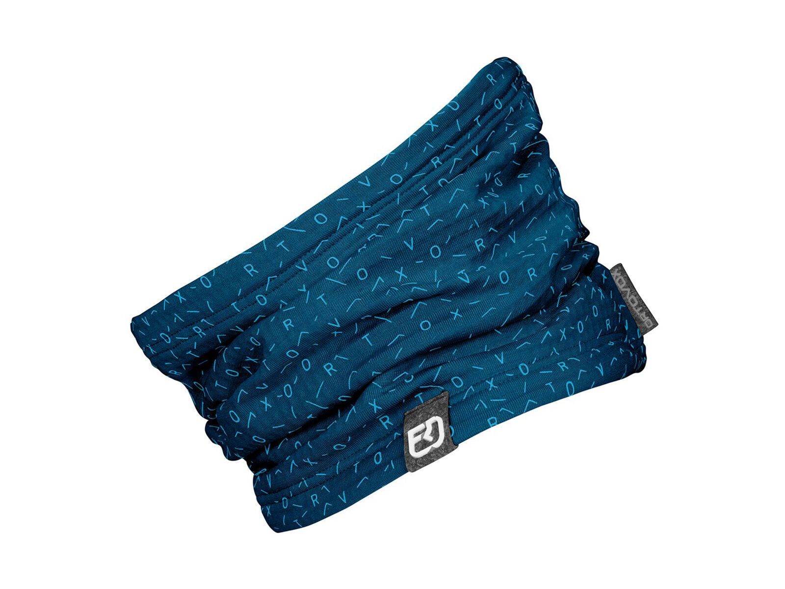 Ortovox Merino Fleece Light Grid Neckwarmer, petrol blue - Bild 1