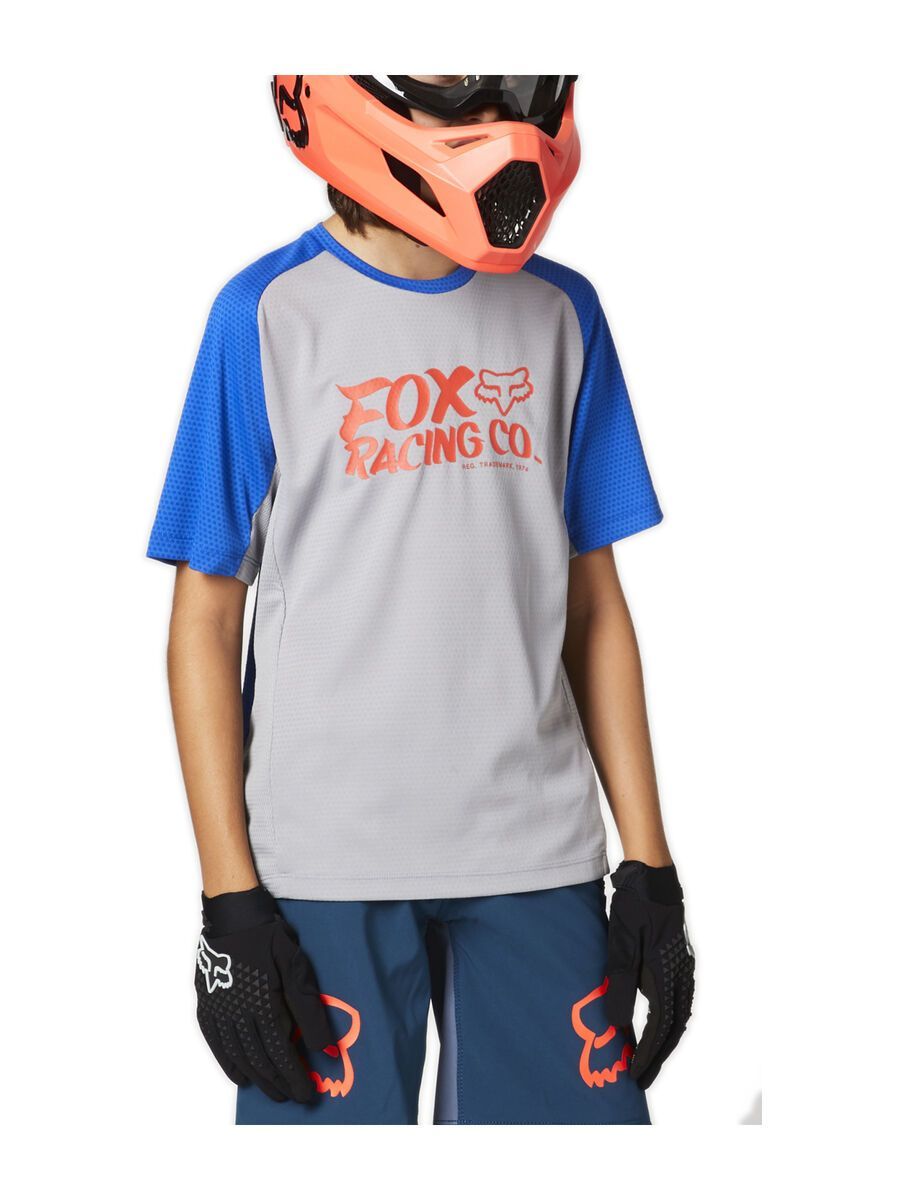 Fox Youth Defend SS Jersey, steel grey - Bild 1