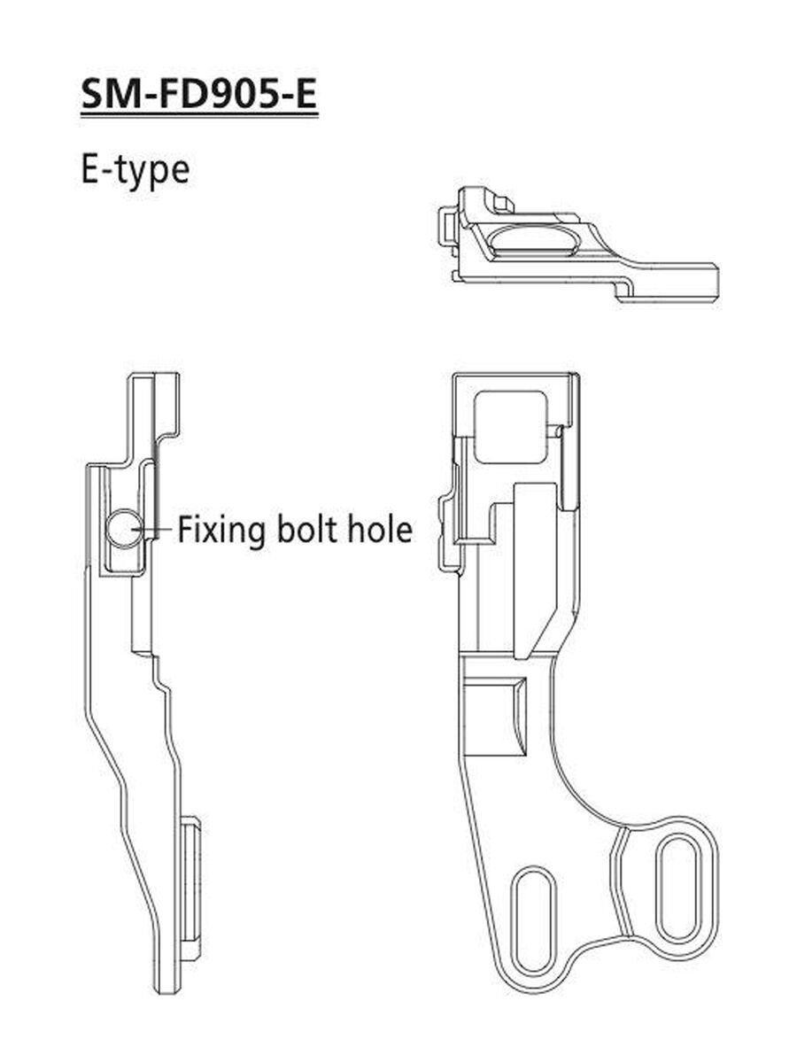 Shimano Umwerfer-Adapter XTR für FD-M9050/9070 (Di2) - E-Type - Bild 1