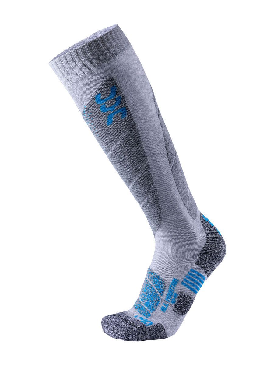 UYN All Mountain Ski Socks, light grey melange/azure - Bild 1
