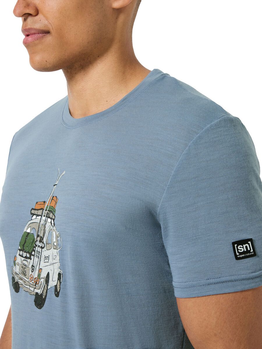 super.natural Carski Tee Herren, flint stone/various - Bild 5