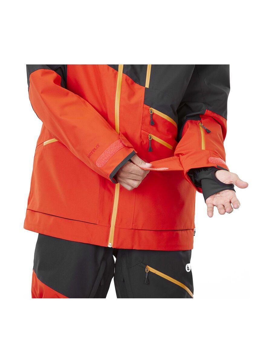 Picture Alpin Jacket, black/pumpkin red - Bild 7