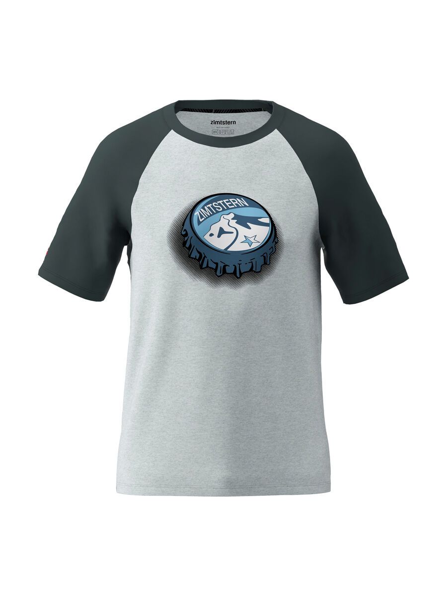 Zimtstern Cupz Tee Men, glacier grey melange/pirate black - Bild 1