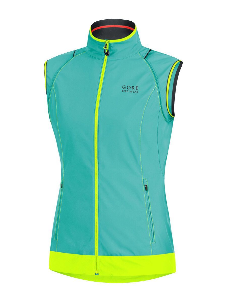 Gore Bike Wear Element Lady Windstopper Active Shell Zip-Off Jacke, turquoise/neon yellow - Bild 3