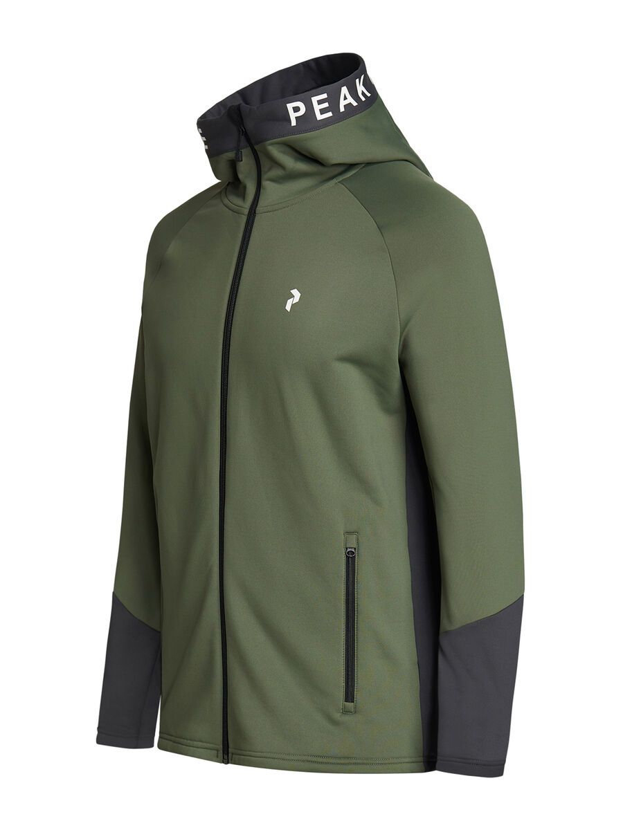 Peak Performance Rider Zip Hood, thrill green/motion grey - Bild 3