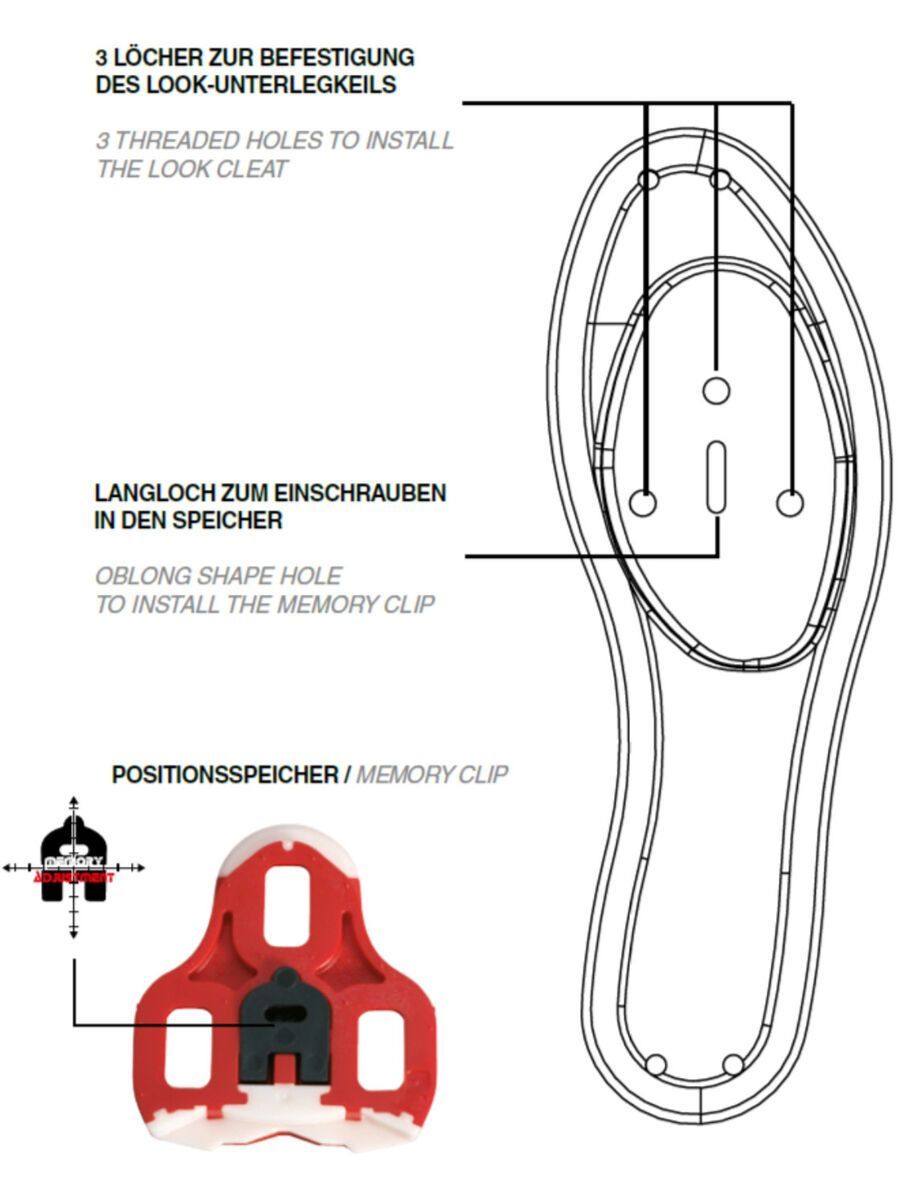 Look Cleat Keo Grip / 0° Float, black - Bild 2