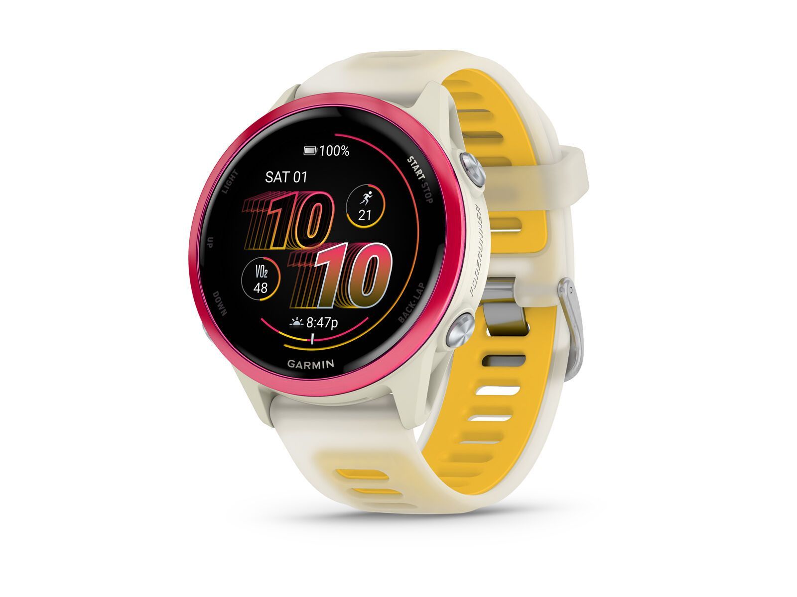 Garmin Forerunner 570 - 42 mm, bone/himbeerrot - Bild 1