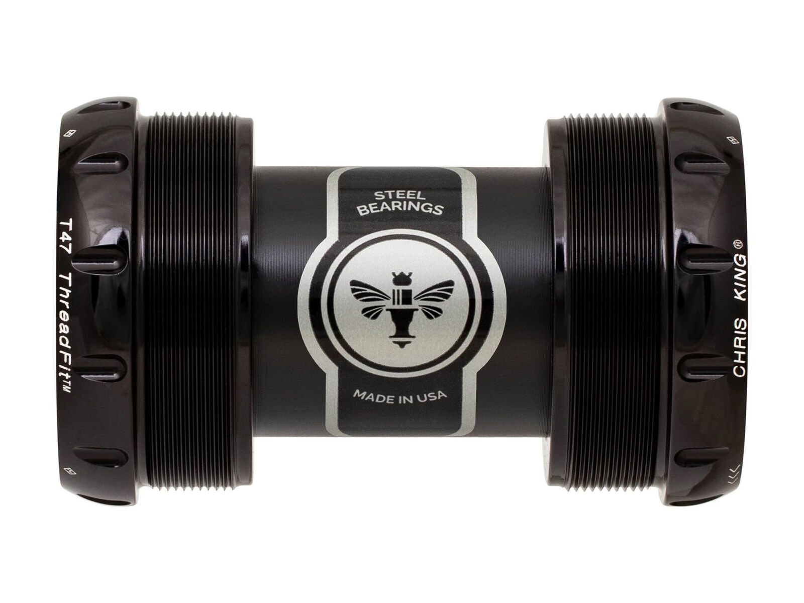 Chris King ThreadFit T47 30x - Edelstahl, black - Bild 1