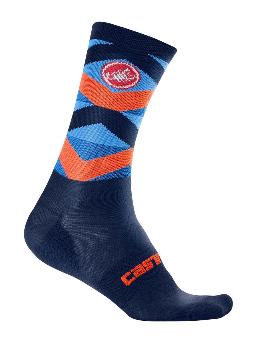Castelli Fatto 12 Sock, dark infinity blue/orange - Bild 1