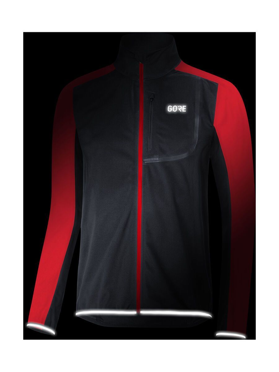 GOREWEAR C3 Gore Windstopper Jacke, black/red - Bild 4