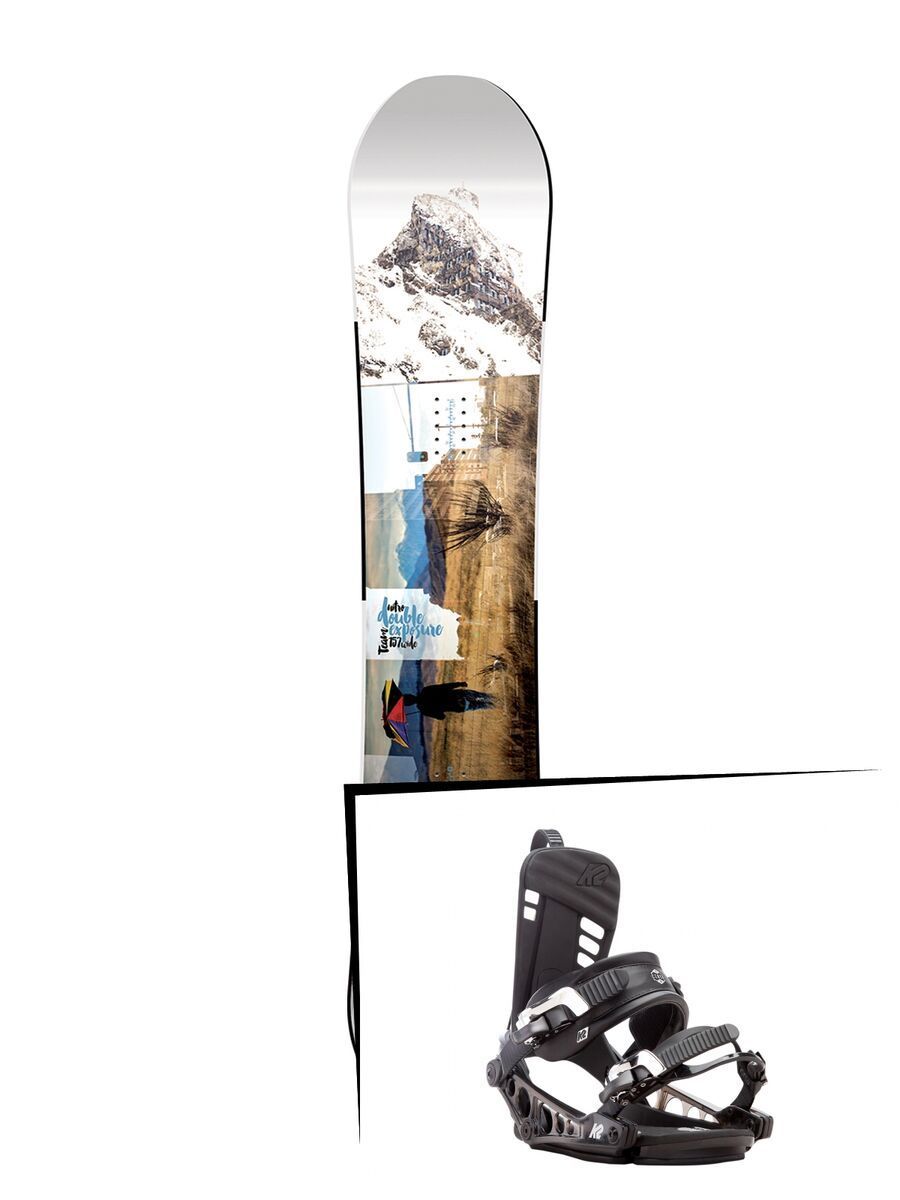 Set: Nitro Team Exposure Wide 2017 + K2 Cinch CTX 2017, black - Snowboardset - Bild 1