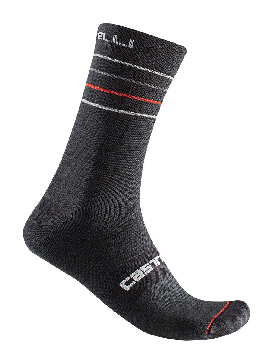 Castelli Endurance 15 Sock, black/silver gray-red - Bild 1