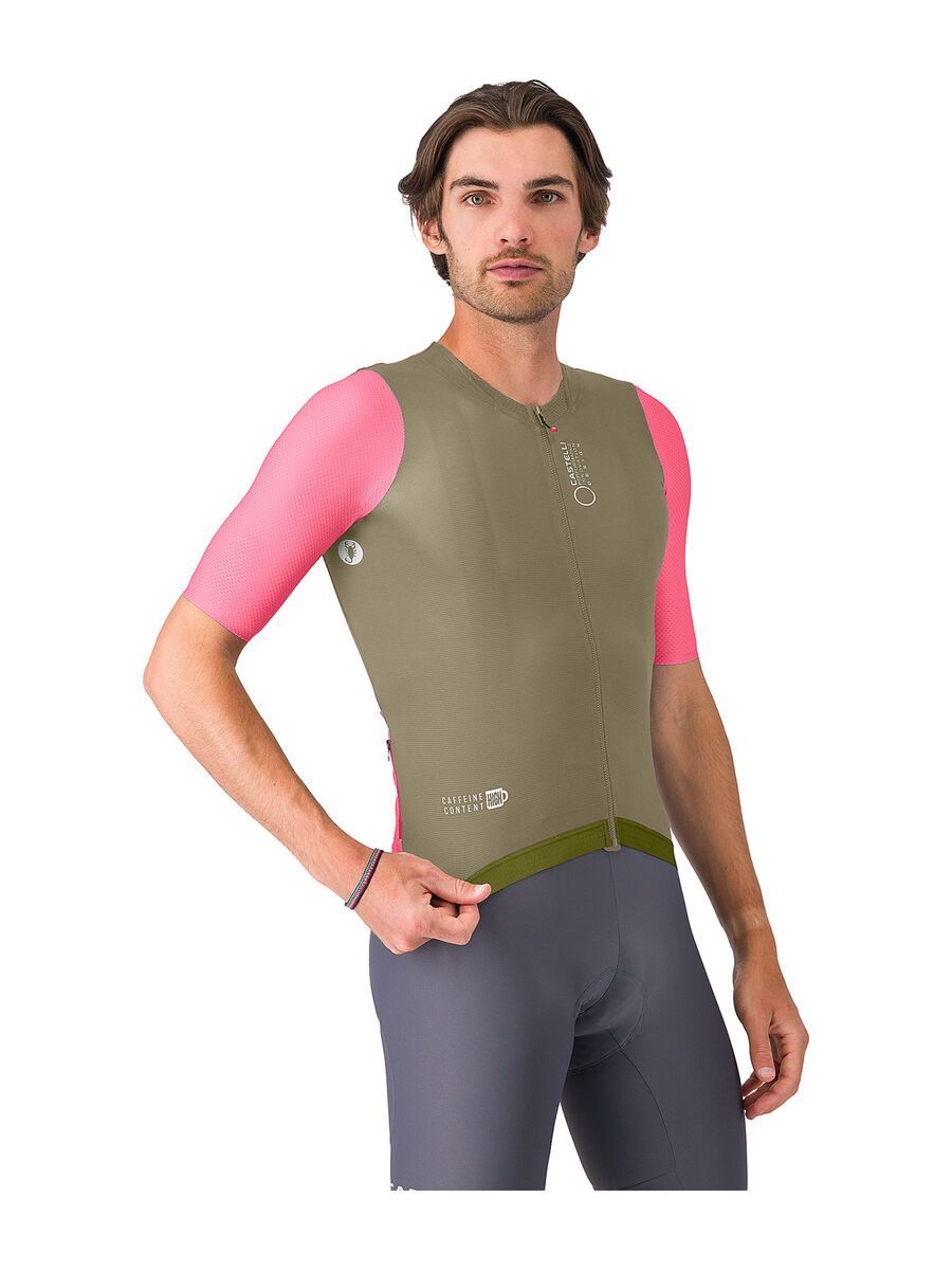 Castelli Corretto Jersey, elmwood/rosa giro-white - Bild 1