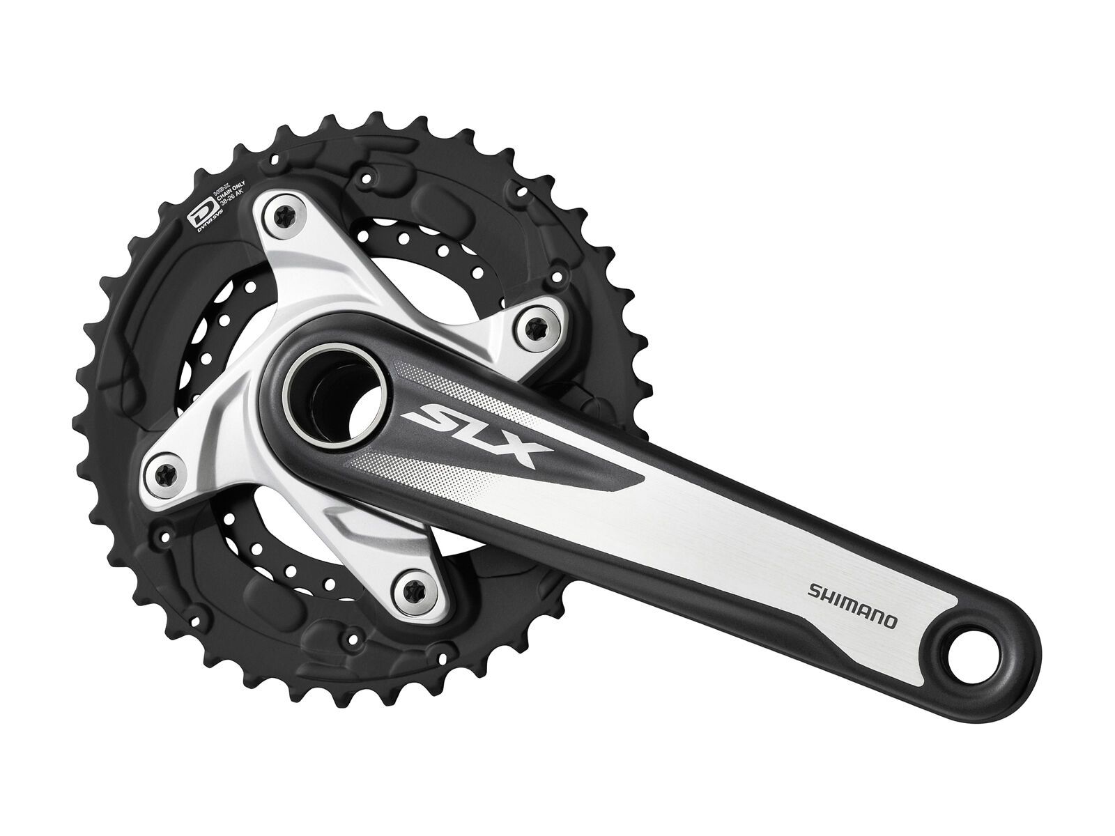 Shimano Kurbelgarnitur SLX MTB FC-M675 2x10 - 38/26, schwarz/silber - Bild 1