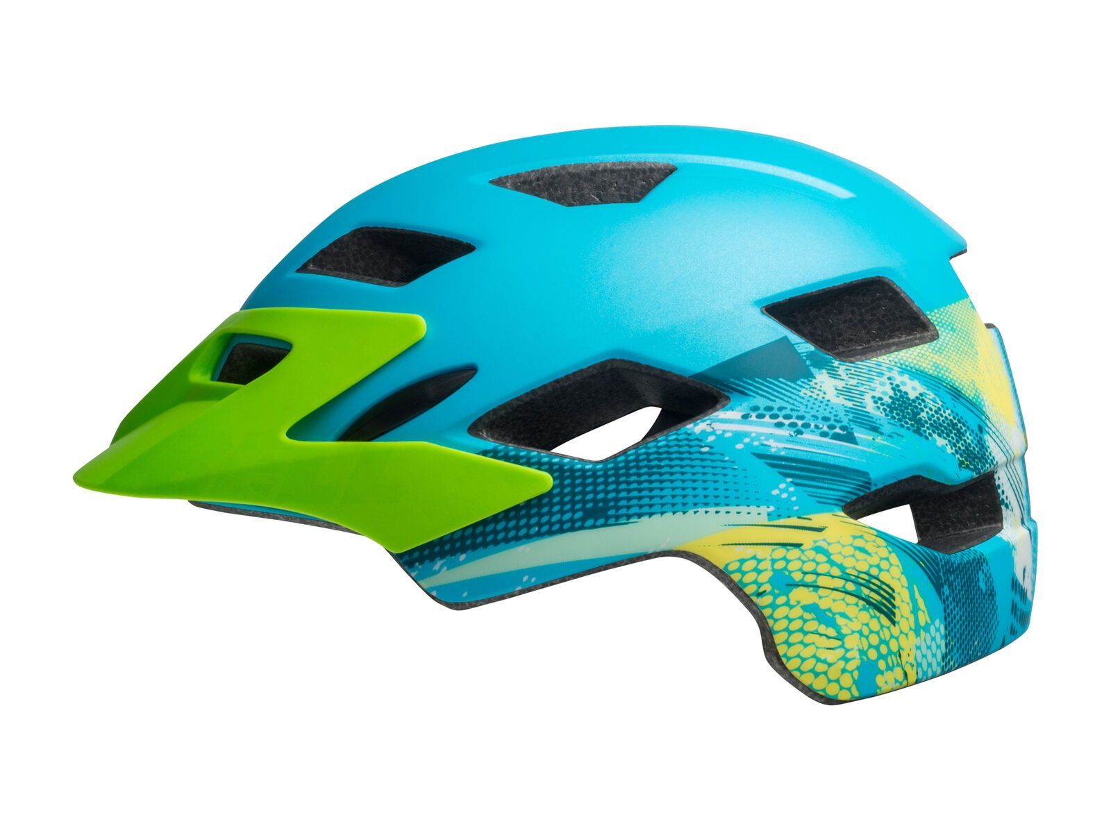 Bell Sidetrack Youth, matte blue/bright green - Bild 4