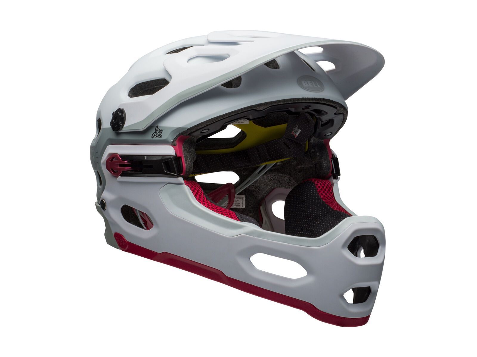 Bell Super 3R Joy Ride MIPS, matte/gloss white/cherry dissolve - Bild 3