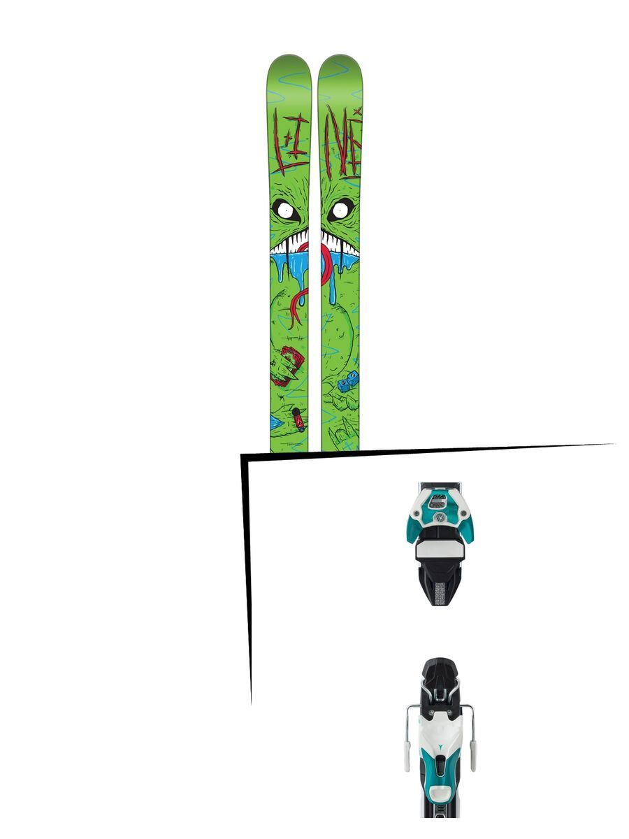 Set: Line Future Spin 2016 + Atomic Warden 11 DT 90 mm, white/mint - Skiset - Bild 1